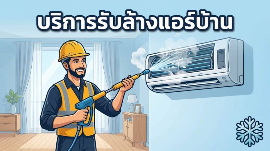 Professional home air conditioner cleaning service by Khumwai Air.
