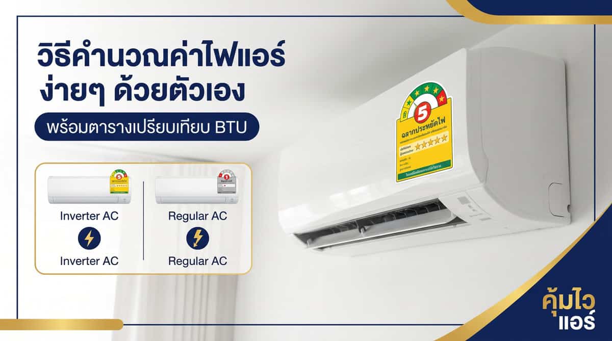 ฉลากประหยัดไฟเบอร์ 5 ดาว แอร์ Inverter ประหยัดไฟสูงสุด