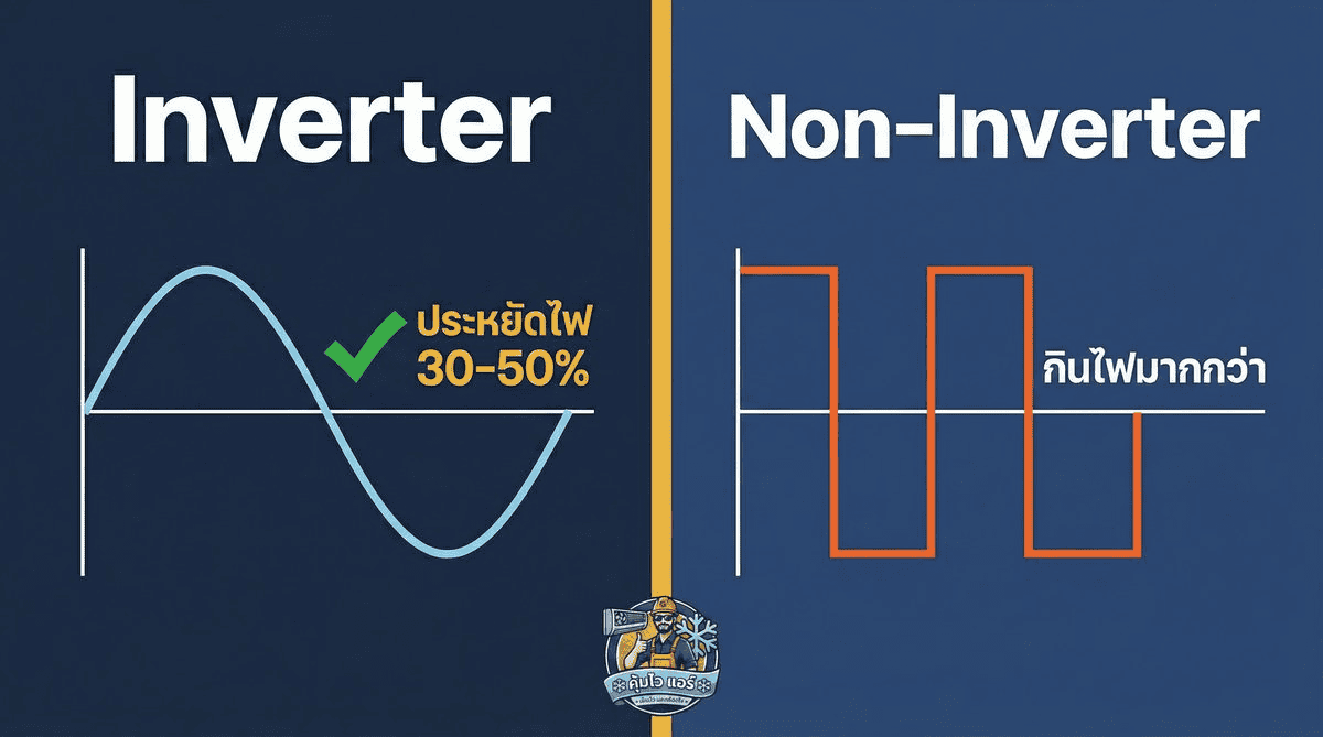 แอร์ inverter vs แอร์ธรรมดา