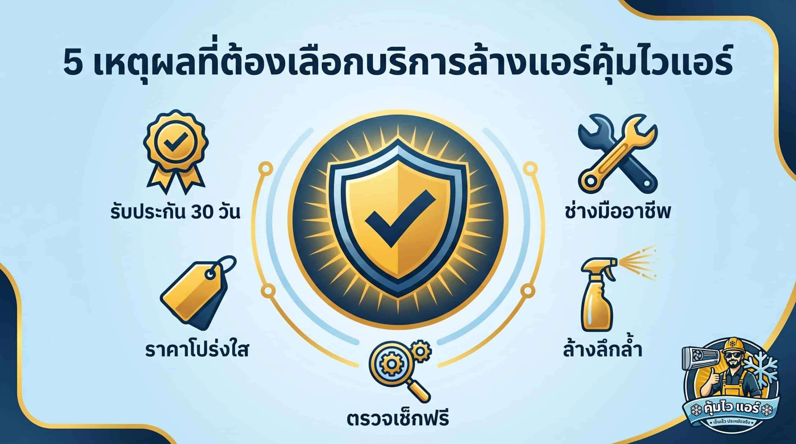 5 เหตุผลที่ควรเลือกบริการล้างแอร์คุ้มไว แอร์